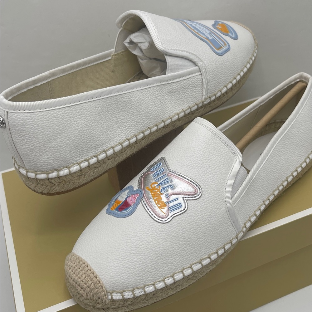 White Espadrille Slip-On Shoes - Picture 10 of 16